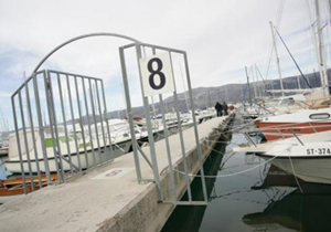 Split, 16. veljače 2009. mjesto puknuća na gatu br. 8 (foto: 24sata)